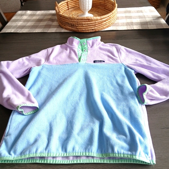 Lands End Pastel Fleece Pullover NWOT size Kid L - Picture 1 of 3